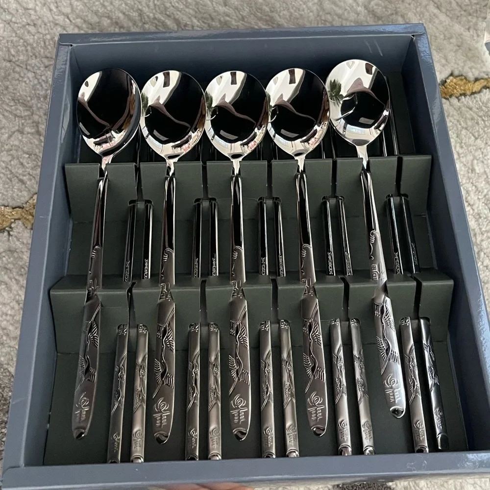 Spoon & Chopsticks 5 Set Premium Stainless Steel Korean CutleryMade In Korea
